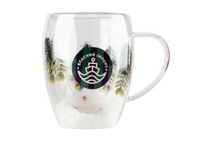 Склянка д/напоїв ЗимоваНіжність подвійне дно 350мл