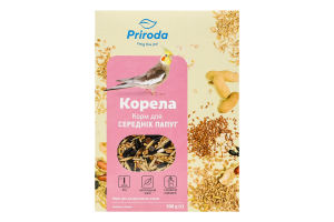Корм для средних попугаев Корелла йод Природа к/у 500г