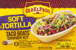 Old El Paso Soft Tortilla Taco Boats Dinner Kit - 8 CT