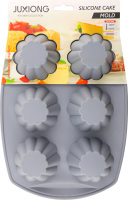 Форма для выпекания на 6 маффинов силикон №KYYW258 Juxiong 
1шт