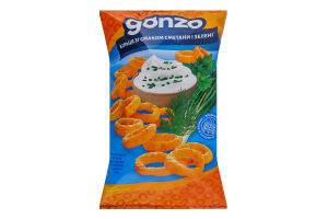 Кольца кукурузные со вкусом сметаны и зелени Gonzo м/у 75г