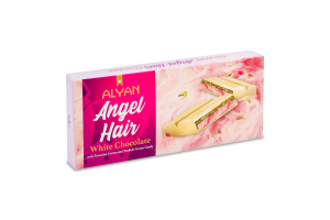 Шоколад білий з кремом фісташки та турецькою халвою Angel hair Alyan к/у 160г