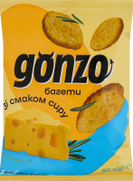 Сухарики пшеничні зі смаком сиру Багети Gonzo м/у 50г