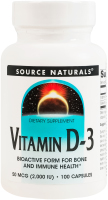Добавка дієтична капсули 2000МО Вітамін D3 Source Naturals 100шт