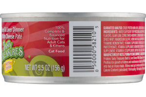 Purina Friskies Tasty Treasures Cat Food Beef & Liver Dinner With Cheese Pate