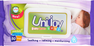 Серветки вологі дитячі 200х150мм Ultra soft Baby Unijoy 80шт