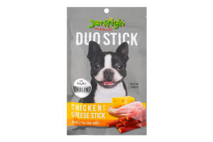 Ласощі д/собак Подвійні палички з м'ясом та сиром 50г Jerhigh