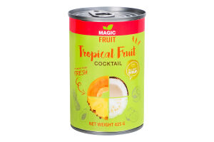 Коктейль в легком сиропе Tropical fruits Magic Fruit ж/б 425г