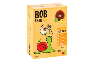Конфеты фруктовые натуральные Яблоко-груша Roll Bob Snail к/у 10х10г