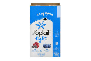 Yoplait Light Fat Free Yogurt Blackberry Pomegranate & Blueberry Patch