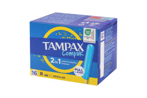 Тампоны гигиенические с аппликатором Regular Compak Tampax 16шт
