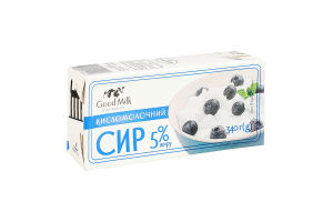 Сир кисломолочний 5% Good Milk т/п 340г