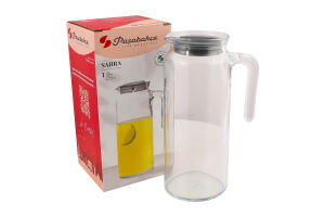 Глечик Сара 1л з сірою кришкою 22см Pasabahce