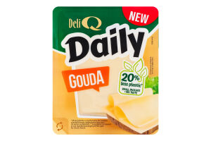 Сир Deli Q Daily Гауда 48% кор/мол слайс