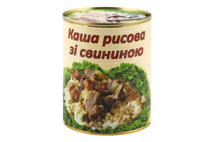 Каша рисова зі свининою L'appetit з/б 340г