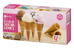SE Grocers Ice Cream Sugar Cones - 12 CT