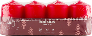 Свічки Bolsius циліндричні червоні 60/40мм 958483