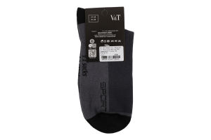 Шкарпетки чоловічі Спринт темно-сірі укорочені р.27-29 V&T