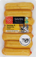 Сосиски диетические высшего сорта Кальмар&креветка и курица Savin Product в/у кг