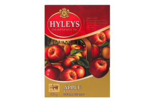 Чай чорний цейлонський байховий суцільнолистовий з додаванням рослинної сировини Яблуко Hyleys к/у 100г