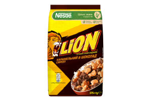 Завтрак сухой с витаминами и минеральными веществами Карамель и шоколад Lion м/у 375г