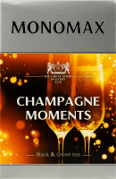 Бленд чаю чорного та зеленого байхового листового зі шматочками ягід Іскри шампанського Monomax к/у 80г