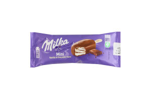 Морозиво на паличці Vanilla&Chocolate swirl Mini Milka м/у 37г