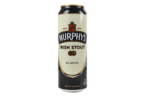 Пиво 500мл 4% темное пастеризованное Irish stout Murphy's ж/б
