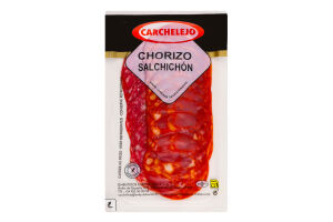 Колбаса в нарезке Сhorizo+Salchichоn Еxtra Carchelejo в/у 90г