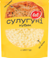 Сыр 40% мягкий подплавленный кубик Сулугуни Lel' д/п 150г