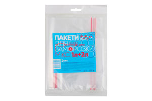 Пакети для заморозки з застібкою 1л+2л Добра господарочка 6шт