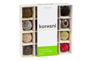 Конфеты фруктово-ореховые без добавленного сахара Ассорти макси Korиsni к/у 300г