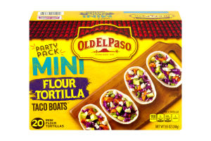 Old El Paso Mini Flour Tortilla Taco Boats - 20 CT