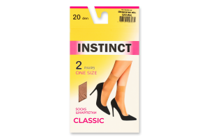 Шкарпетки жіночі Instinct Classic 20den 23-25 natural 2пари