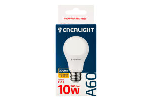 Лампа світлодіодна 10W 900lm E27 3000K A60 Enerlight 1шт