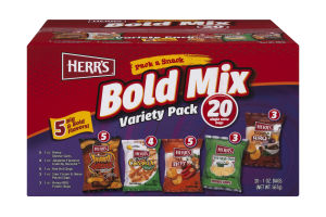Herr's Bold Mix Variety Pack - 20 CT