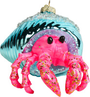 Прикраса ялинкова Краб у мушлі скло 833735