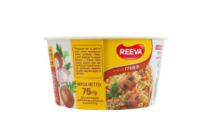 Лапша быстрого приготовления со вкусом грибов Reeva ст 75г