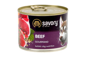 Корм консервированный Beef Gourmand Savory ж/б 200г