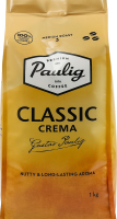 Кофе натуральный в зернах Crema Classic Paulig м/у 1кг