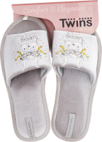 Тапочки открытые домашние женские Twins №5830 38-39 серый