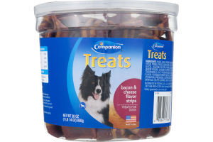 Companion Treats For Dogs Bacon & Cheese Flavor Strips