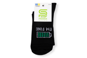 Шкарпетки Premier socks Bye-I'm fine чорний р23-25