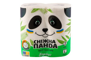 Бумага туалетная 2-х слойная Bamboo Сніжна панда 4шт