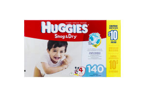 Huggies Snug & Dry Disney Baby Leak Lock Diapers Size 4 (22-37 lb) - 140 CT
