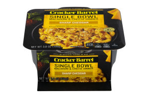 Cracker Barrel Single Bowl Macaroni & Cheese Dinner Sharp Cheddar