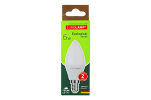 Лампа светодиодная 6W E14 3000К Ecological Eurolamp 1шт