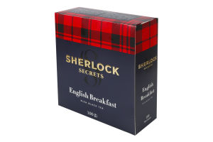 Чай чорний байховий Англійський сніданок Sherlock Secrets в/с к/у 100х2г