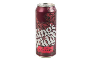 Напій слабоалкогольний 500мл 7% сильногазований Gin&Cherry King's Bridge з/б