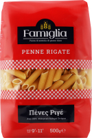 Изделия макаронные из твёрдых сортов пшеницы Penne Rigate Famiglia м/у 500г